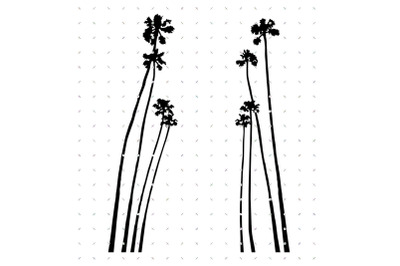 California Palm Trees SVG clipart