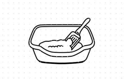 Litter Box SVG clipart