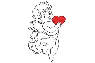 Cupid Angel Machine Embroidery Design (2)