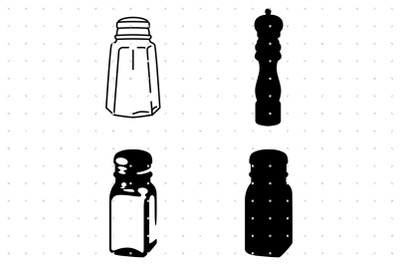 Salt and Pepper Shaker SVG clipart