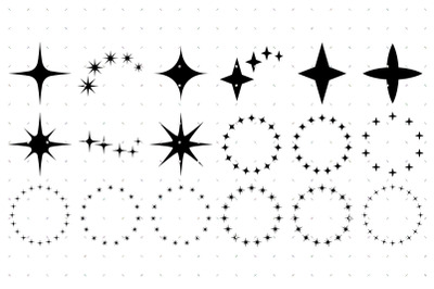 Sparkles and Twinkling Stars SVG clipart