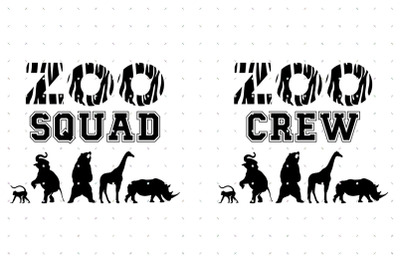 Zoo Squad and Zoo Crew SVG clipart