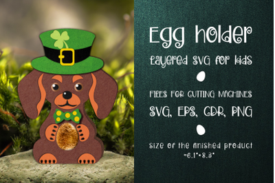 Dachshund Patricks Day Egg Holder Template