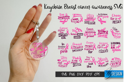 Breast Cancer SVG Keychain. We Wear Pink SVG Keychain Bundle