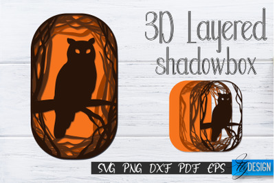 3D Layered Halloween SVG. Layered Halloween SVG Design. v.9