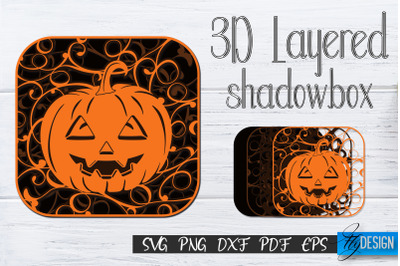 3D Layered Halloween SVG. Layered Halloween SVG Design. v.7