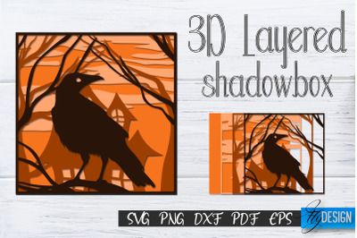 3D Layered Halloween SVG. Layered Halloween SVG Design. v.6