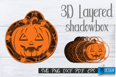 3D Layered Halloween SVG. Layered Halloween SVG Design. v.3