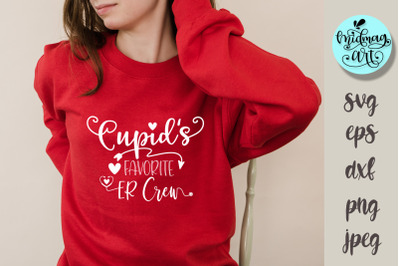 Cupid&#039;s favorite ER Crew svg, love svg