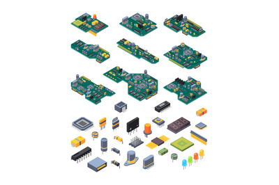 Microchip hardware. Manufacturing computer power green motherboards wi