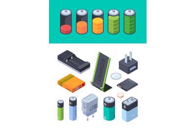 Charging stages. Battery levels for different gadgets power bank batte