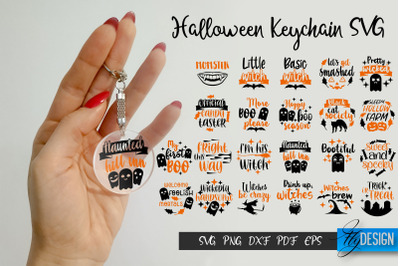 Halloween Keychain Patters SVG. Acrylic Keychain Bundle SVG.