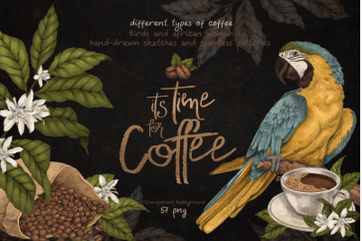 Time for Coffee. Illustrations set