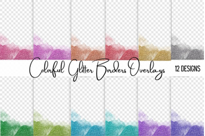 Colorful Glitter Overlay Borders