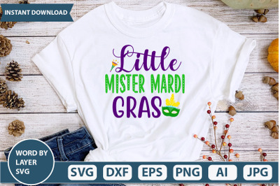 Little Mister Mardi Gras SVG cut file