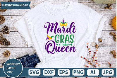 Mardi Gras Queen SVG cut file