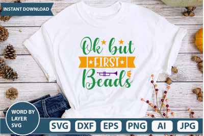 Ok but First Beads SVG cut file