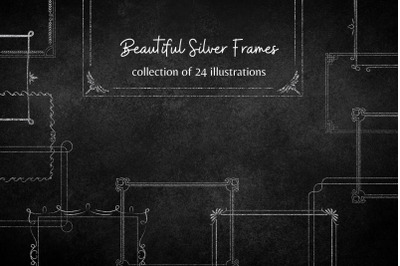 Silver Glitter Frames Collection