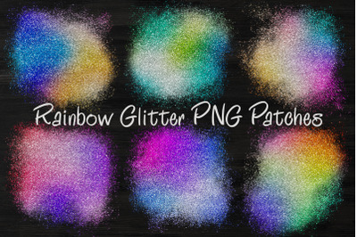 Glitter Rainbow Patches, Sublimation Design
