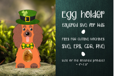 Spaniel Patricks Day Egg Holder Template