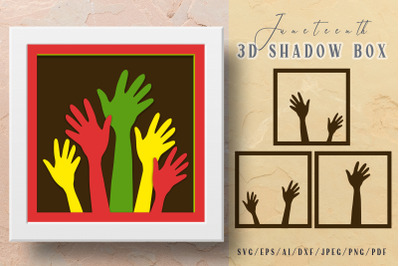 Juneteenth svg- Black lives matter 3D Shadow Box SVG