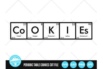 Cookies Periodic Table SVG |  Periodic Table Words Cut File | Cookies