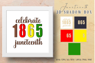 Juneteenth svg- Black lives matter 3D Shadow Box SVG