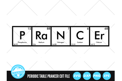 Prancer Periodic Table SVG | Christmas Cut File