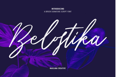 Belostika Brush Script Font