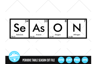 Season Periodic Table SVG | Christmas Cut File