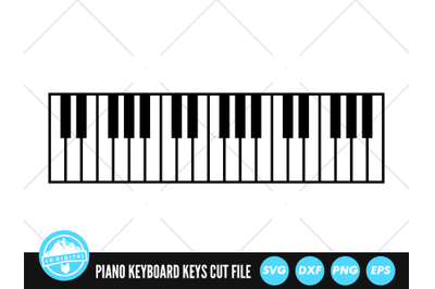 Piano Keyboard Keys SVG | Piano Cut File | Music Clip Art