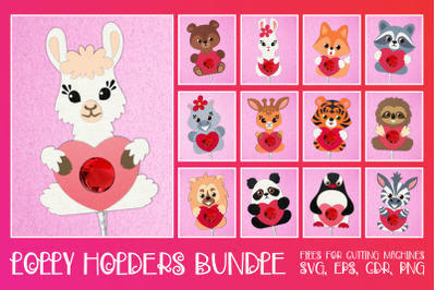 Animals Valentines - Lollipop Holders Bundle