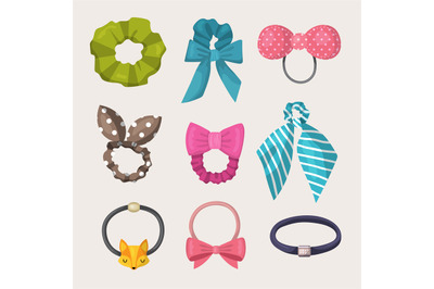 Scrunchy. Elastic ribbons for fashion woman accessories for hairs elas