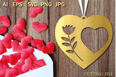 SVG heart earrings set, Valentine earrings svg pattern