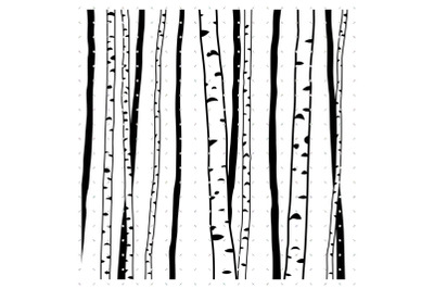 Birch Tree Forest SVG clipart