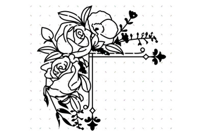 Floral Border Page Decoration SVG clipart