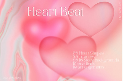 Heart Beat. Shape Gradients Textures