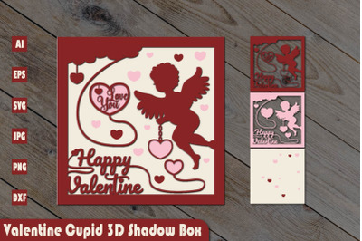 Valentine Cupid 3D Shadow Box