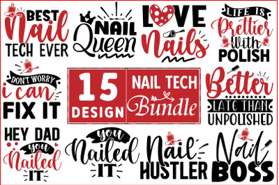 Nail Tech SVG Design Bundle