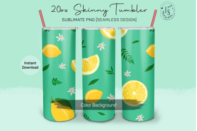 Lemon Fruit 20oz Tumbler Sublimation Wraps