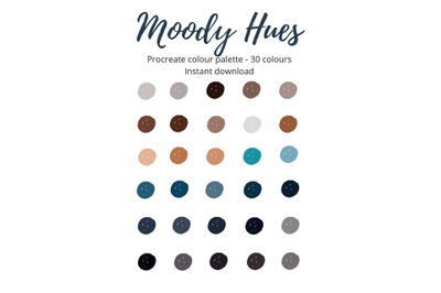 Moody Hues Procreate Palette/Swatch