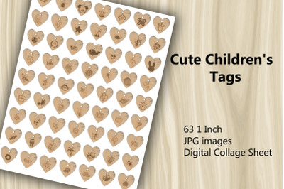 Digital Collage Sheet - Cute Tags