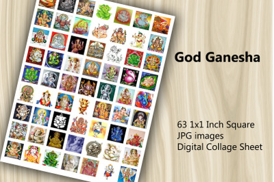 Digital Collage Sheet - God Ganesha