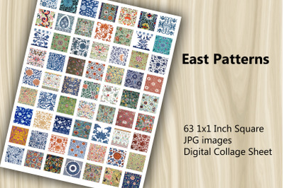 Digital Collage Sheet - East Patterns