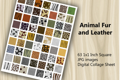 Digital Collage Sheet - Animal Fur and Leather