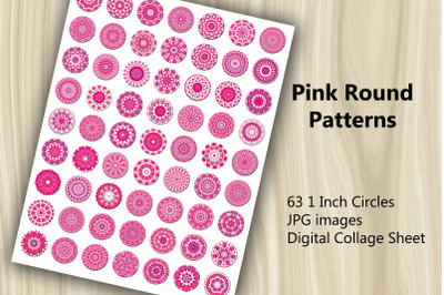 Digital Collage Sheet - Pink Pattern