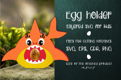 Baby Shark Easter Egg Holder Template