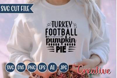 Turkey Football Pumpkin Pie