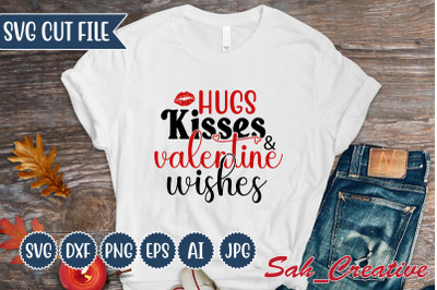 Hugs kisses and valentine wishes