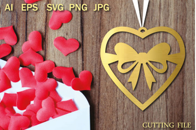 SVG heart earrings set&2C; Valentine earrings svg pattern